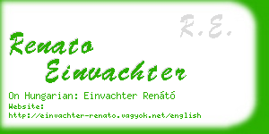 renato einvachter business card