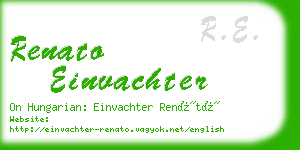 renato einvachter business card